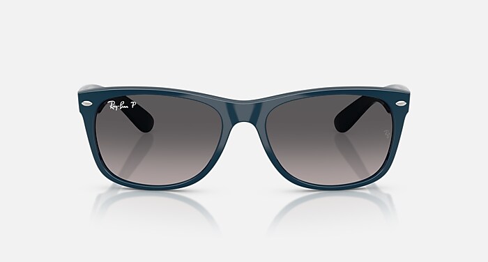 Ray-Ban Sunglasses Unisex New Wayfarer Disney Mickey & Minnie Mouse Liquid - Blue Navy Frame Grey Lenses 55-18 Polarized