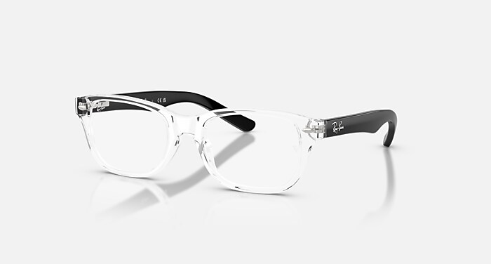 Ray-Ban Eyeglasses Children Rb1555 Optics Kids Prescription - Black Frame Clear Lenses 46-16 Polarized