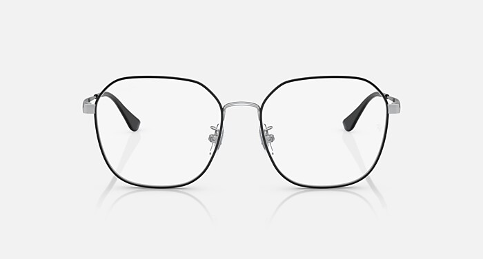 えりす RB6490 OPTICS Eyeglasses with Black On Silver Frame