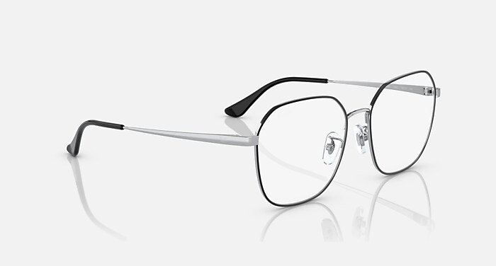 skygrayページです RB6490 OPTICS Eyeglasses with Black On Silver Frame