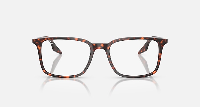 Ray-Ban Eyeglasses Unisex Rb5421 Optics Prescription - Havana Red Turtle Frame Clear Lenses 53-19 Polarized