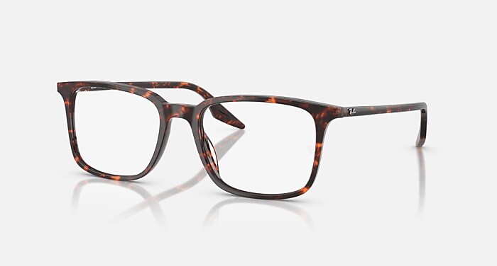 Ray-Ban Eyeglasses Unisex Rb5421 Optics Prescription - Havana Red Turtle Frame Clear Lenses 53-19 Polarized