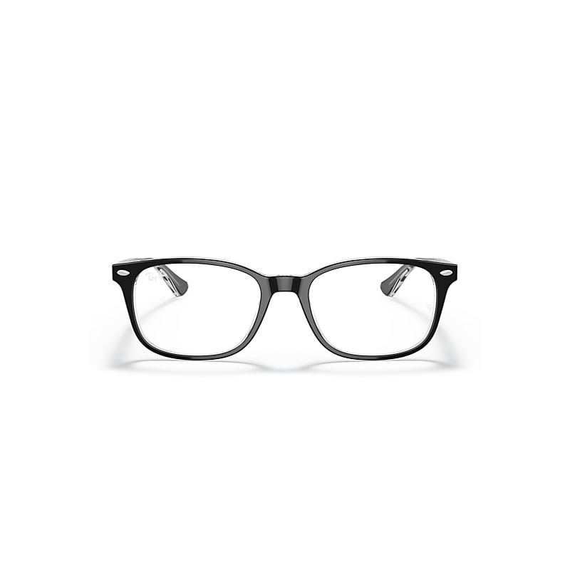 Ray Ban Rb5375 Optics Eyeglasses Black Frame Clear Lenses Polarized 56-18 In Black