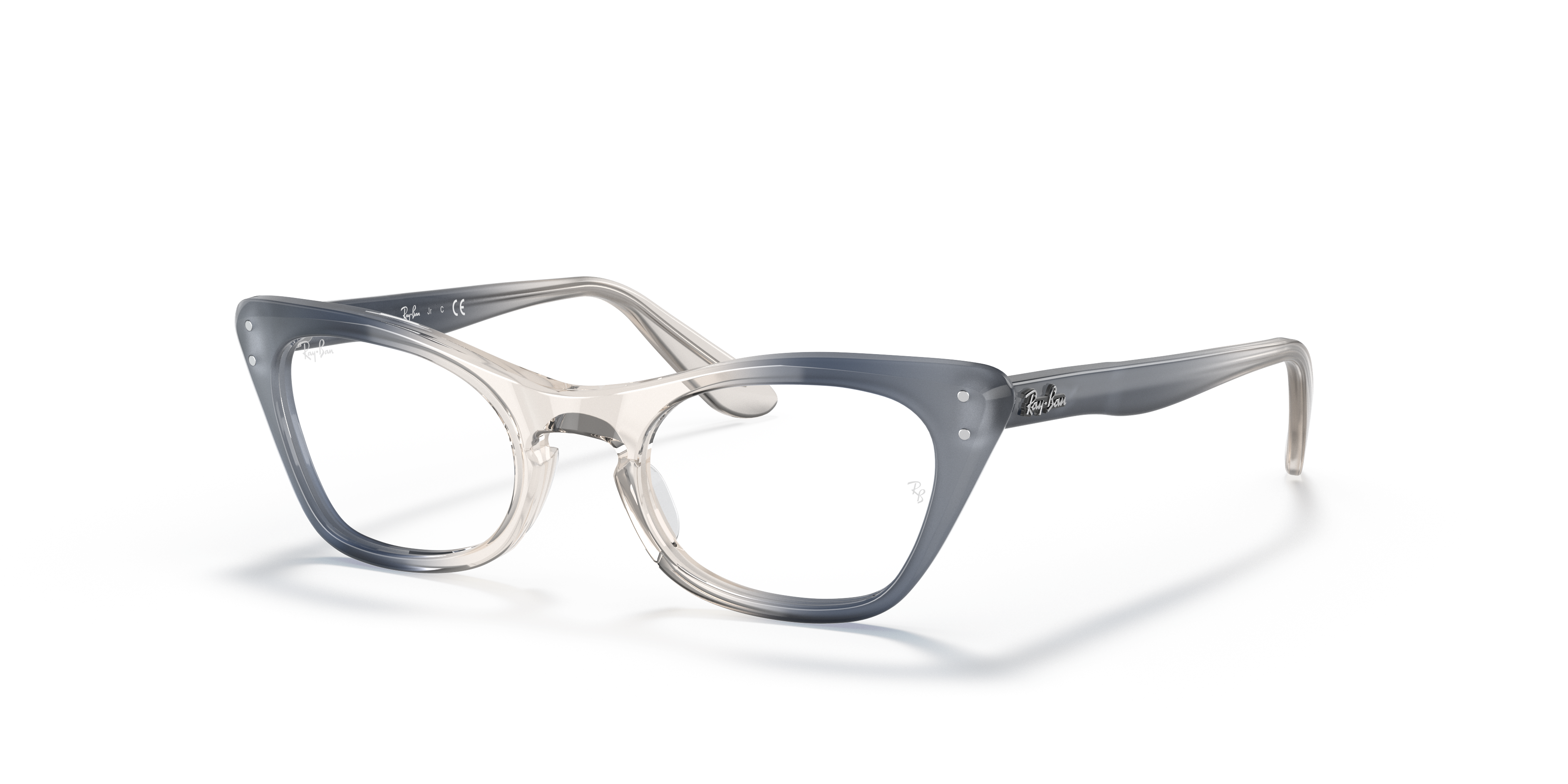 MISS BURBANK OPTICS KIDS Polished Transparent Blue Frame Clear Lenses 41-18