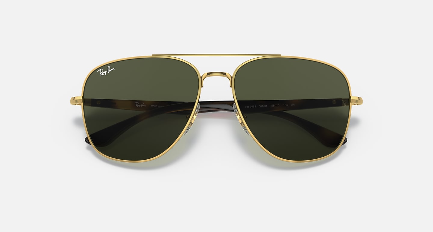 Ray-Ban Sunglasses Unisex Rb3683 - Havana Frame Green Lenses 59-15