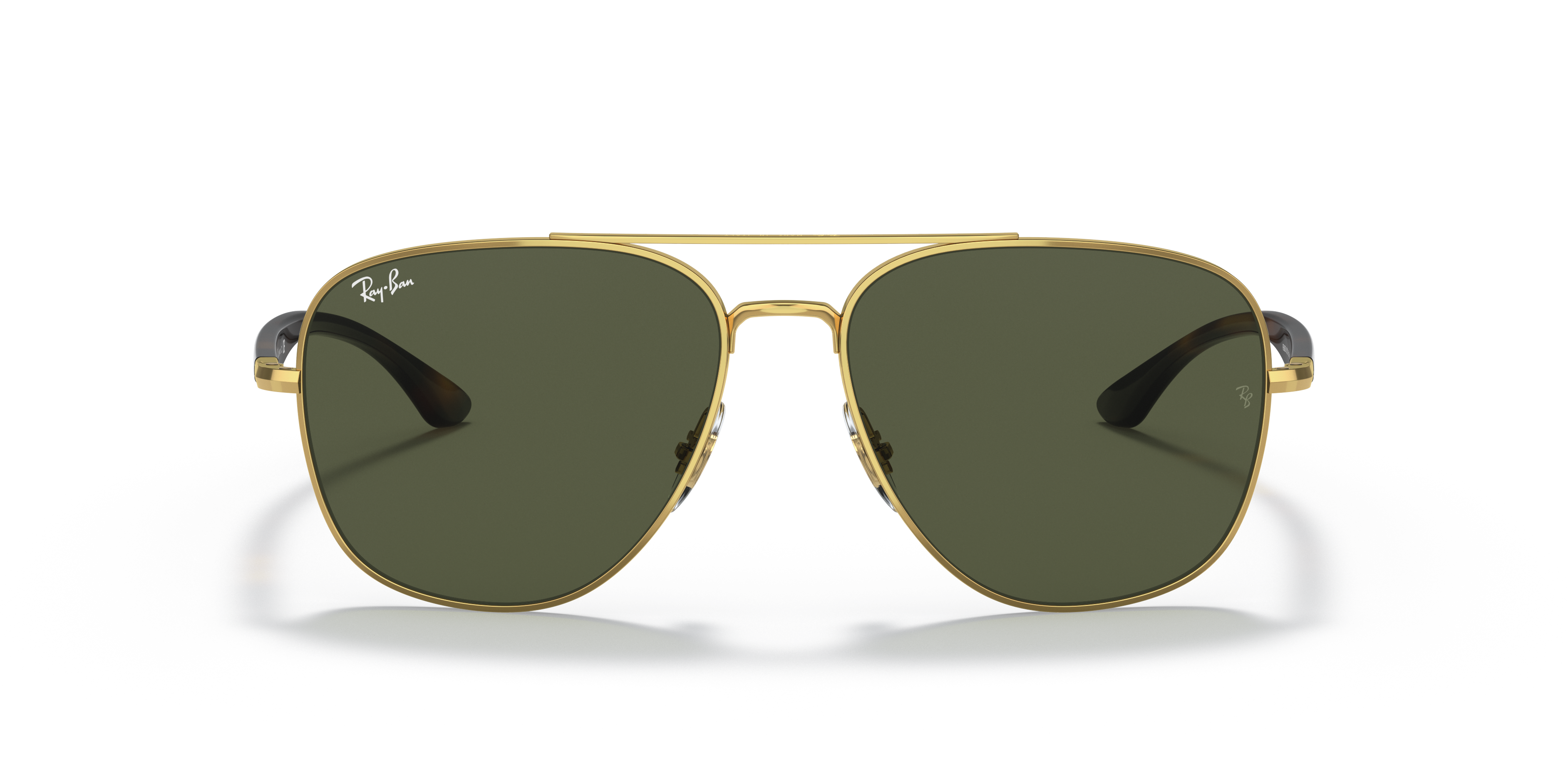 【極美品】Ray-Ban ティアドロップ RB3683 RB3683 Sunglasses in Arista Gold and G-15 Green - RB3683