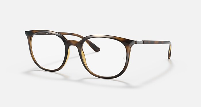 Ray-Ban Eyeglasses Unisex Rb7190 Optics Prescription - Havana Frame Clear Lenses 51-19 Polarized