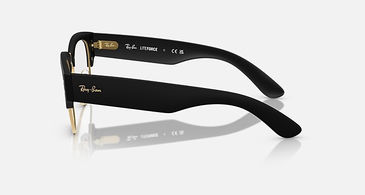 Ray-Ban 0RX7316V MEGA CLUBMASTER OPTICS LITEFORCE 哑光 金色上点缀沙黑 OPTICAL_Lateral
