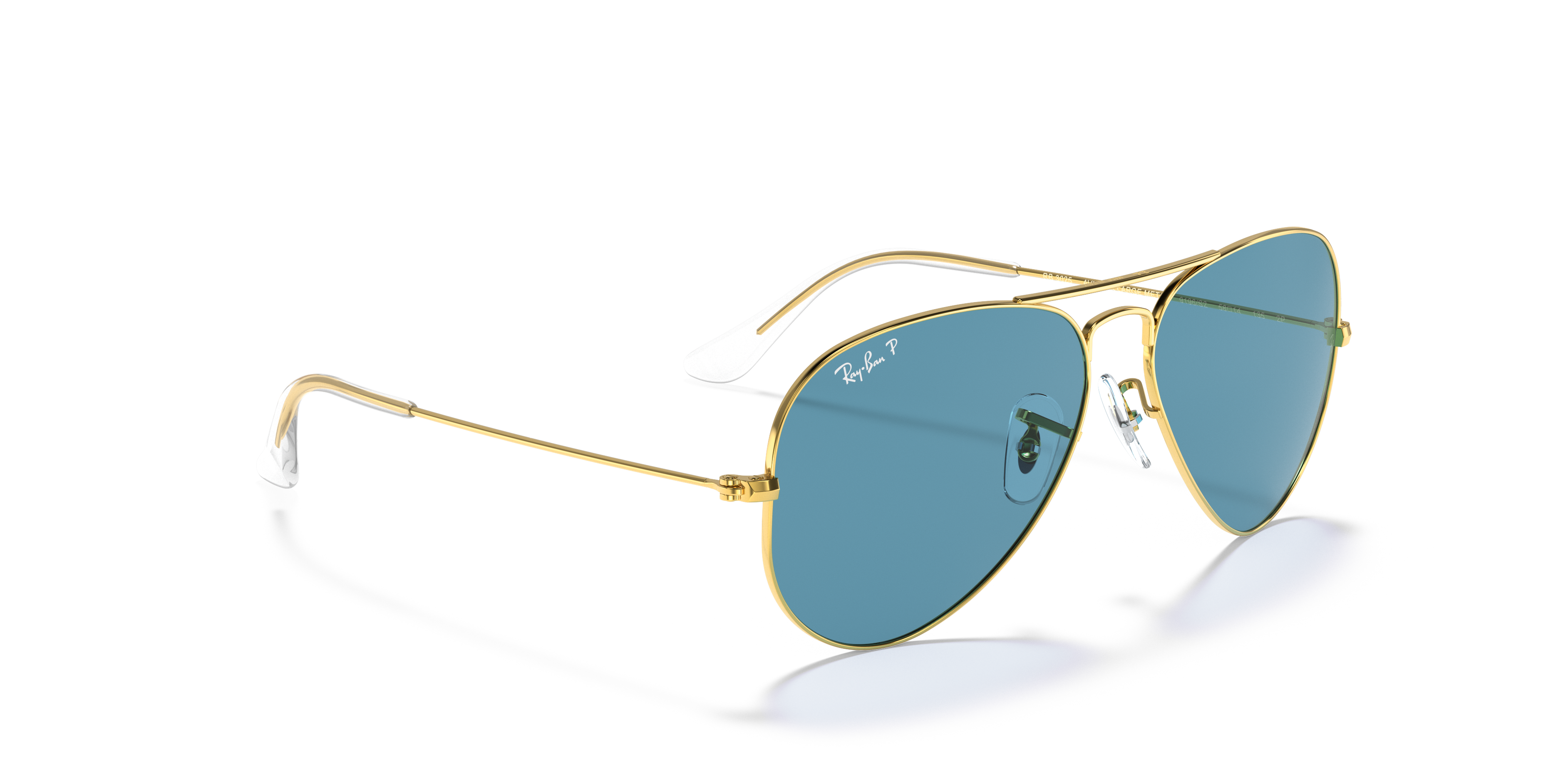 Ray-Ban RB3025 ゴールド サングラス AVIATOR CLASSIC Sunglasses in Gold and Blue - RB3025 | Ray