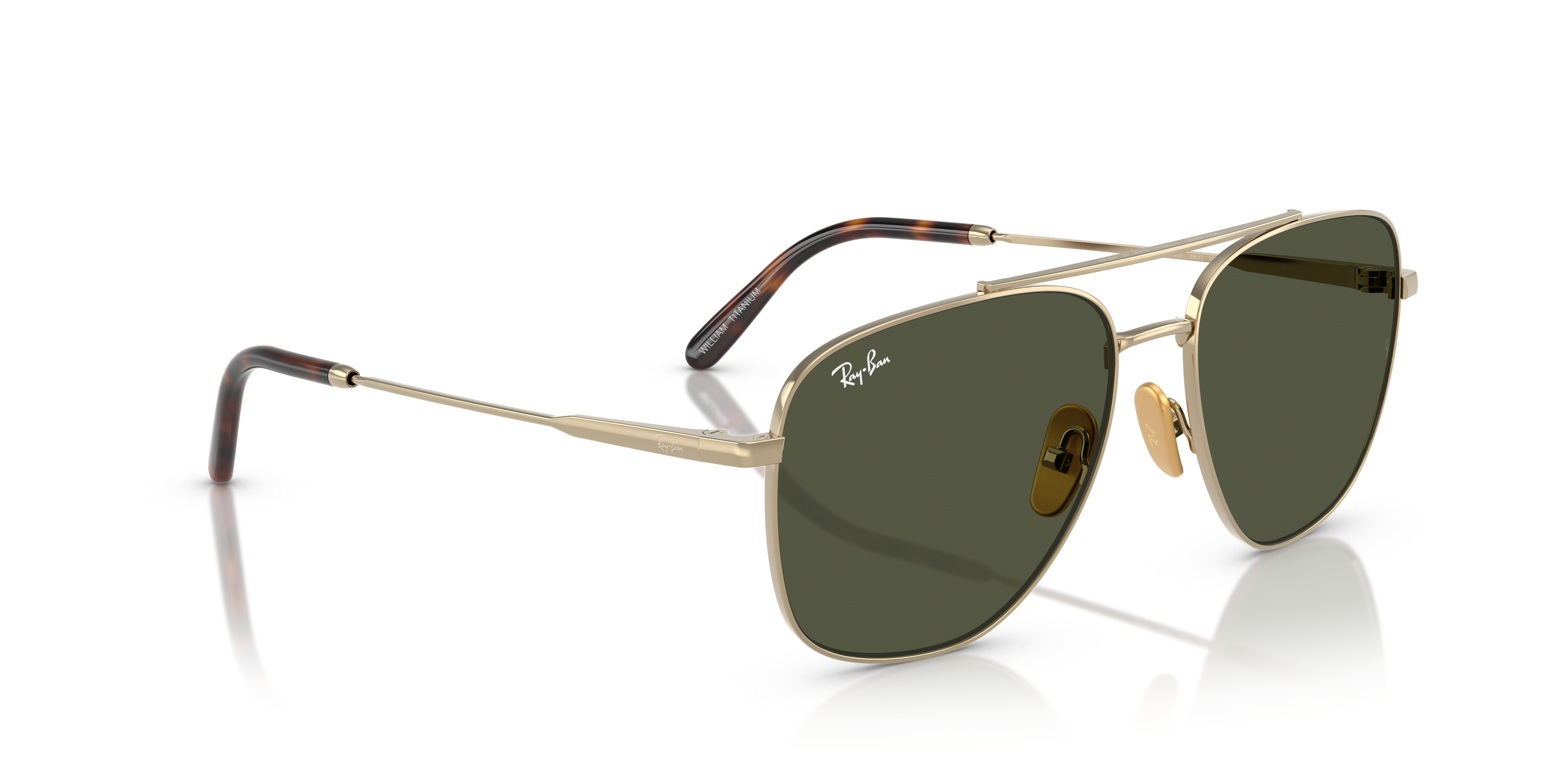WILLIAM TITANIUM Sunglasses in Arista Gold and G-15 Green - RB8097 | Ray-Ban®  EU