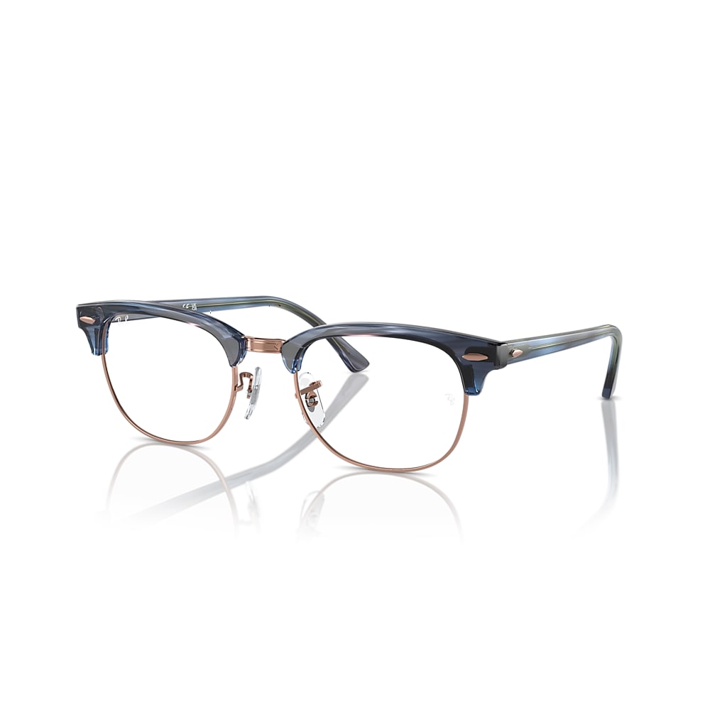Óculos de Grau CLUBMASTER OPTICS com armação na cor Azul listrado