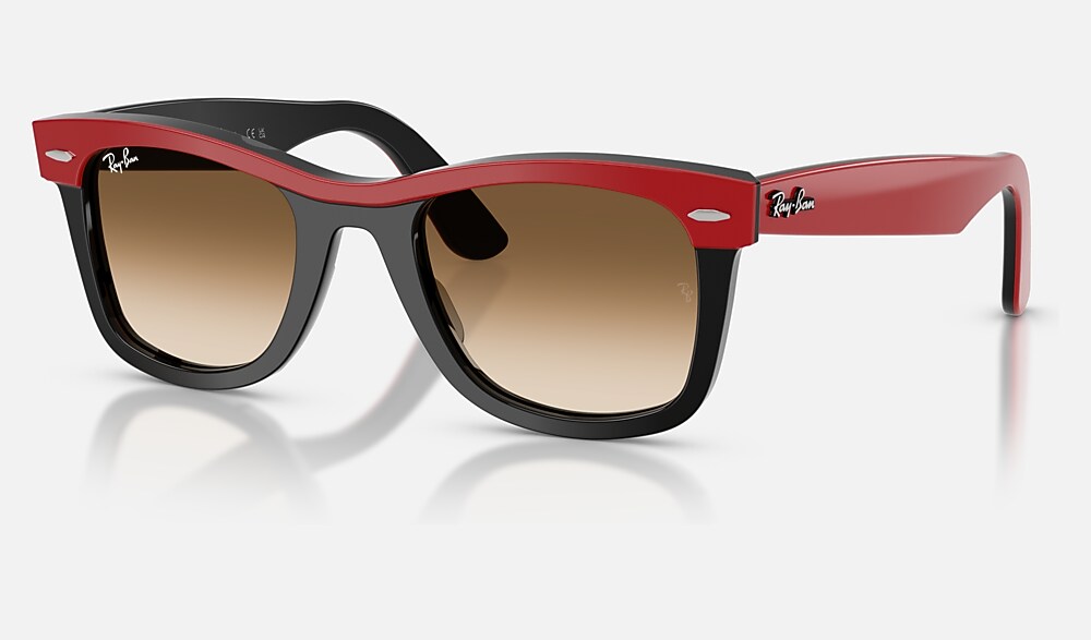 WAYFARER STREET NEAT Sunglasses in Red On Black and Clear  display picture 1