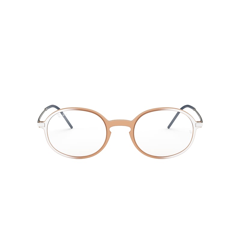 Ray-Ban Rb7153 Optics Eyeglasses White Frame Clear Lenses Polarized 50-21