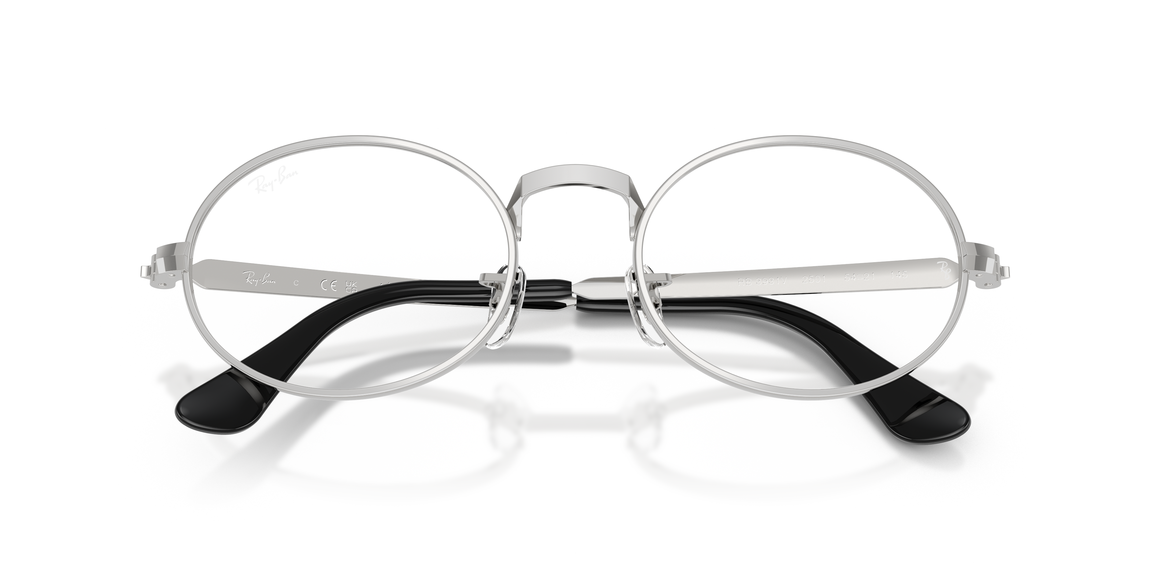 Ray-Ban Rb3931v Optics By Aap Rocky Eyeglasses Silver Frame Clear Lenses Polarized 52-21 222$