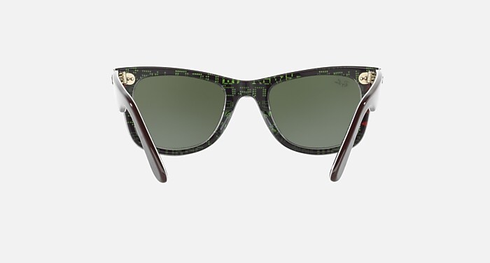 ORIGINAL WAYFARER PIXEL Sunglasses in Red and Light Green Mirror