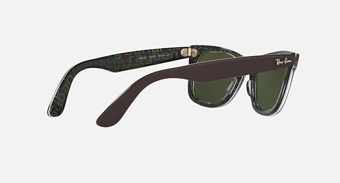 ORIGINAL WAYFARER PIXEL Sunglasses in Red and Light Green Mirror