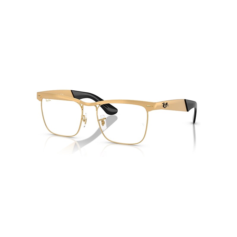 Ray-Ban Eyeglasses  Wayfarer Deluxe Optics - Sandblasted Legend Gold Frame Clear Lenses Polarized 53-18, RX3875V