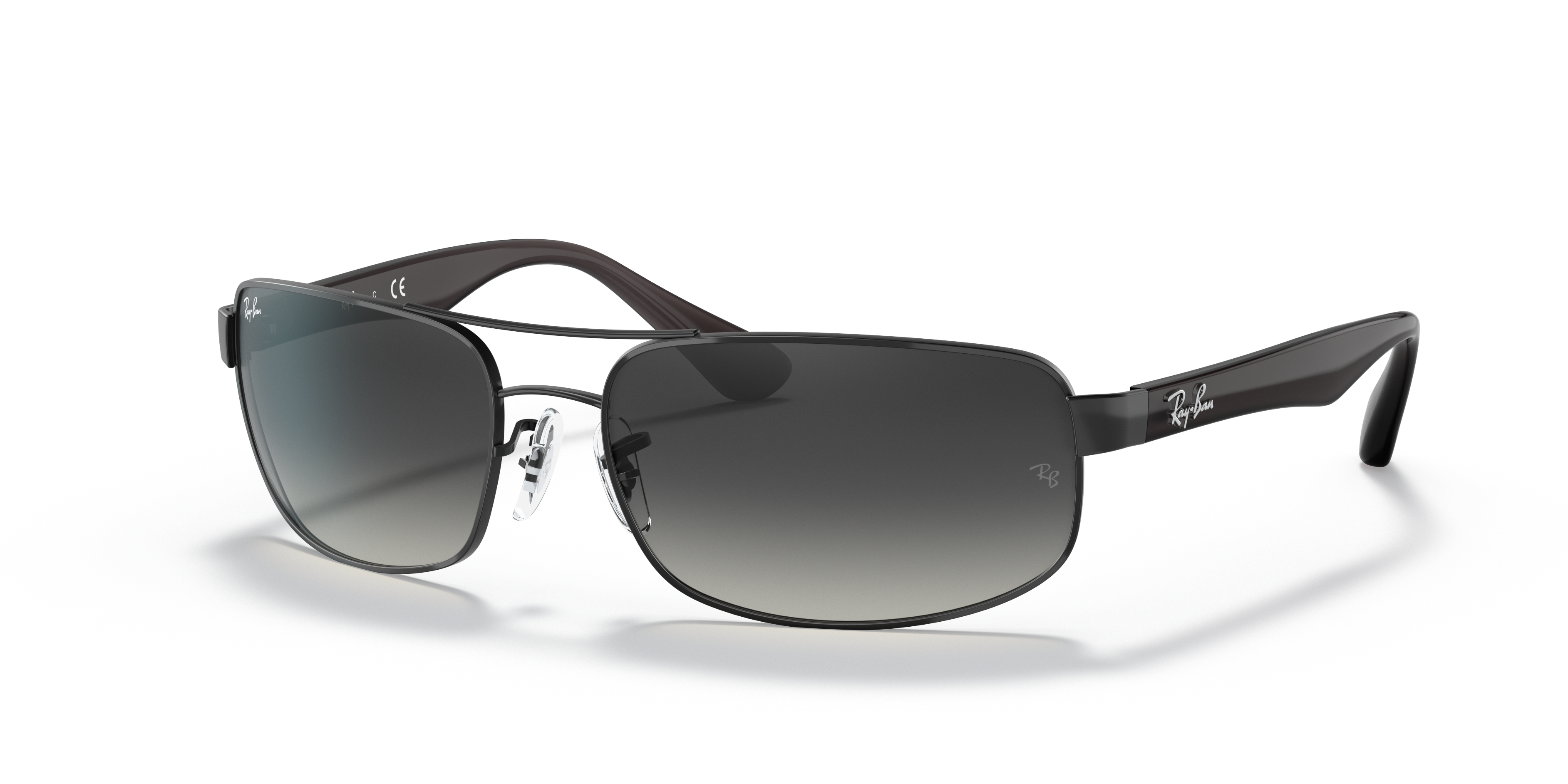 RB3445 Matte Black Frame Grey Gradient Lenses 61-17