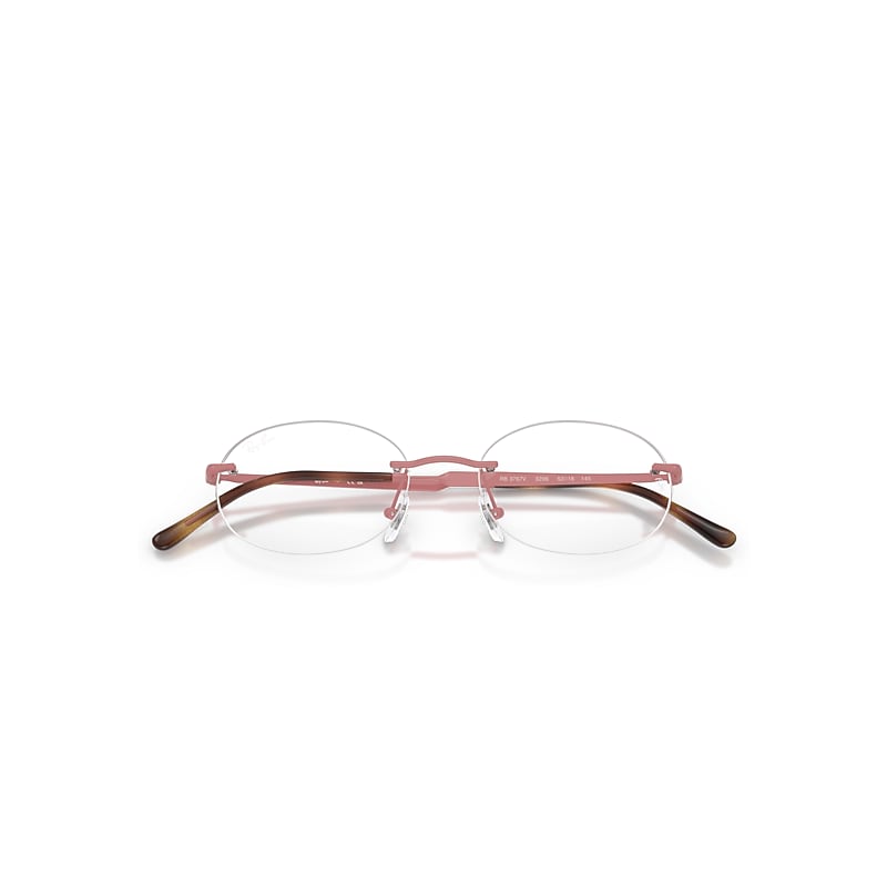 Ray Ban Rb3767v Optics Eyeglasses Pink Frame Clear Lenses Polarized 50-18 In Pink
