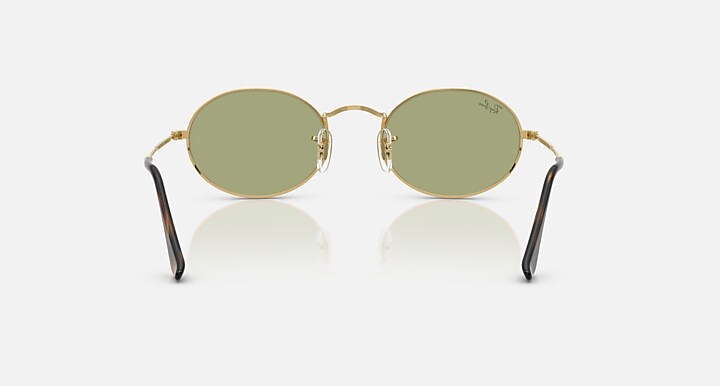 Ray-Ban Sunglasses Unisex Oval Metal Summer Capsule - Arista Gold Frame Green Lenses 51-21