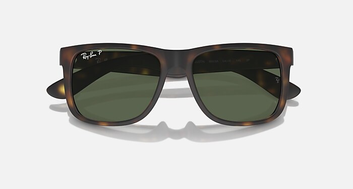 JUSTIN CLASSIC Sunglasses in Havana and Dark Green - RB4165F | Ray 