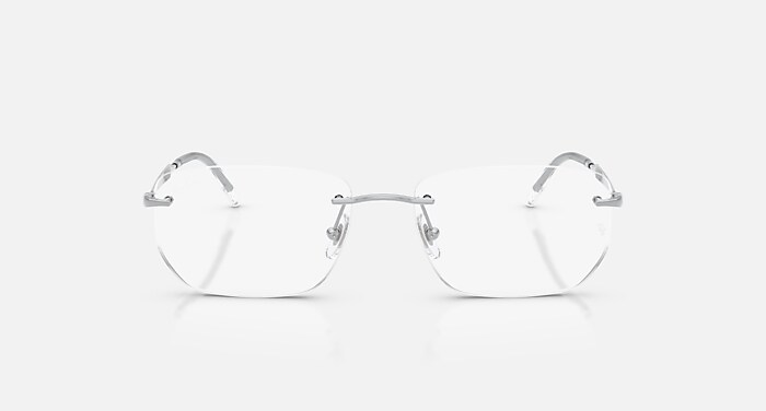 Ray-Ban Eyeglasses Unisex Rb3768v Optics Prescription - Silver Frame Clear Lenses 56-17 Polarized