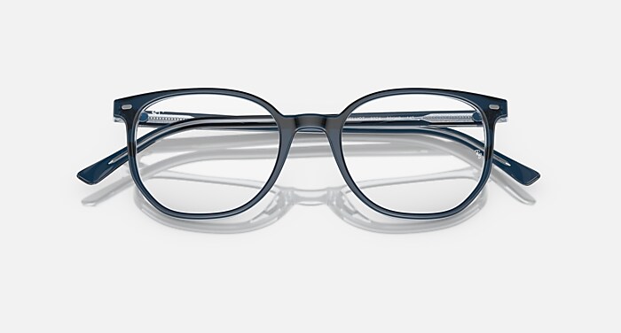 素晴らしい品質 with Eyeglasses OPTICS ELLIOT Blue Frame Blue Transparent On シューズ・靴