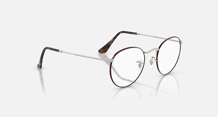 ROUND METAL OPTICS Eyeglasses with Matte Havana On Matte Silver