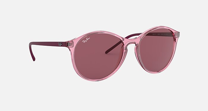 RB4371 Sunglasses in Transparent Pink and Dark Violet
