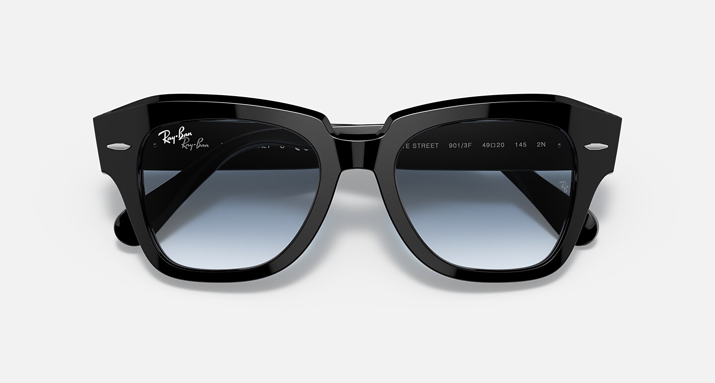 Ray-Ban Sunglasses Unisex State Street - Black Frame Clear Lenses 49-20