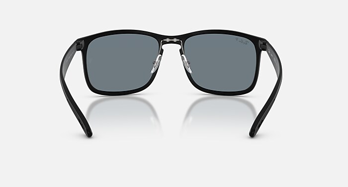 RB4264 CHROMANCE Sunglasses in Matte Black and Blue Chromance