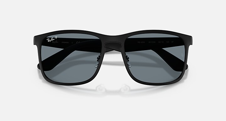 Ray-Ban Sunglasses Man Rb4264ch Chromance - Matte Black Frame Blue Lenses 58-18 Polarized