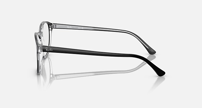 Ray-Ban Eyeglasses Unisex Rb5417 Optics Prescription - Brown On Transparent Light Brown Frame Clear Lenses 52-19 Polarized