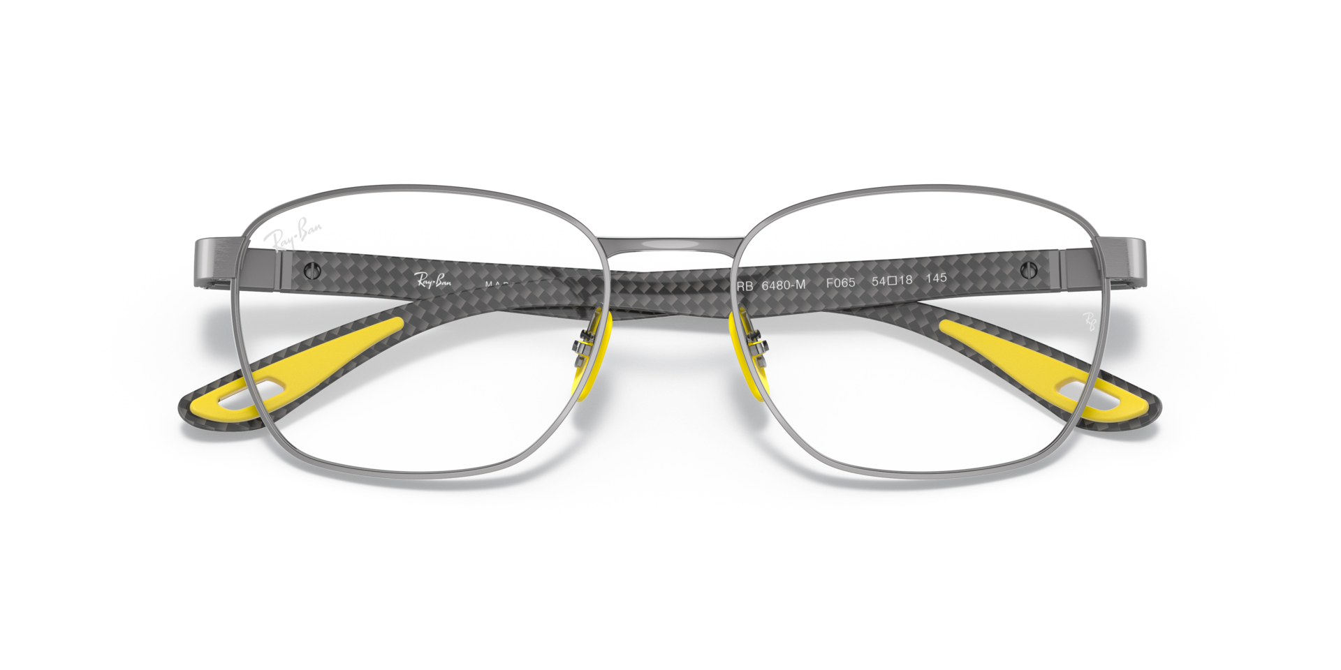 Ray-Ban Rb6480m Scuderia Ferrari Collection Eyeglasses Black Frame Clear Lenses Polarized 54-18 150$