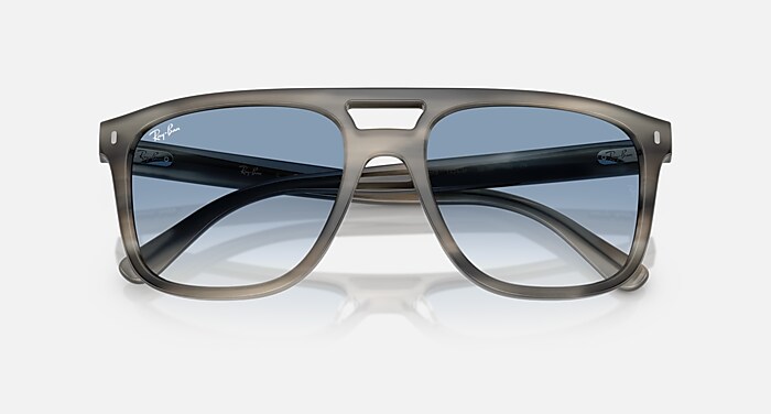 Ray-Ban Sunglasses Unisex Rb2213 - Havana Grey Frame Blue Lenses 55-20