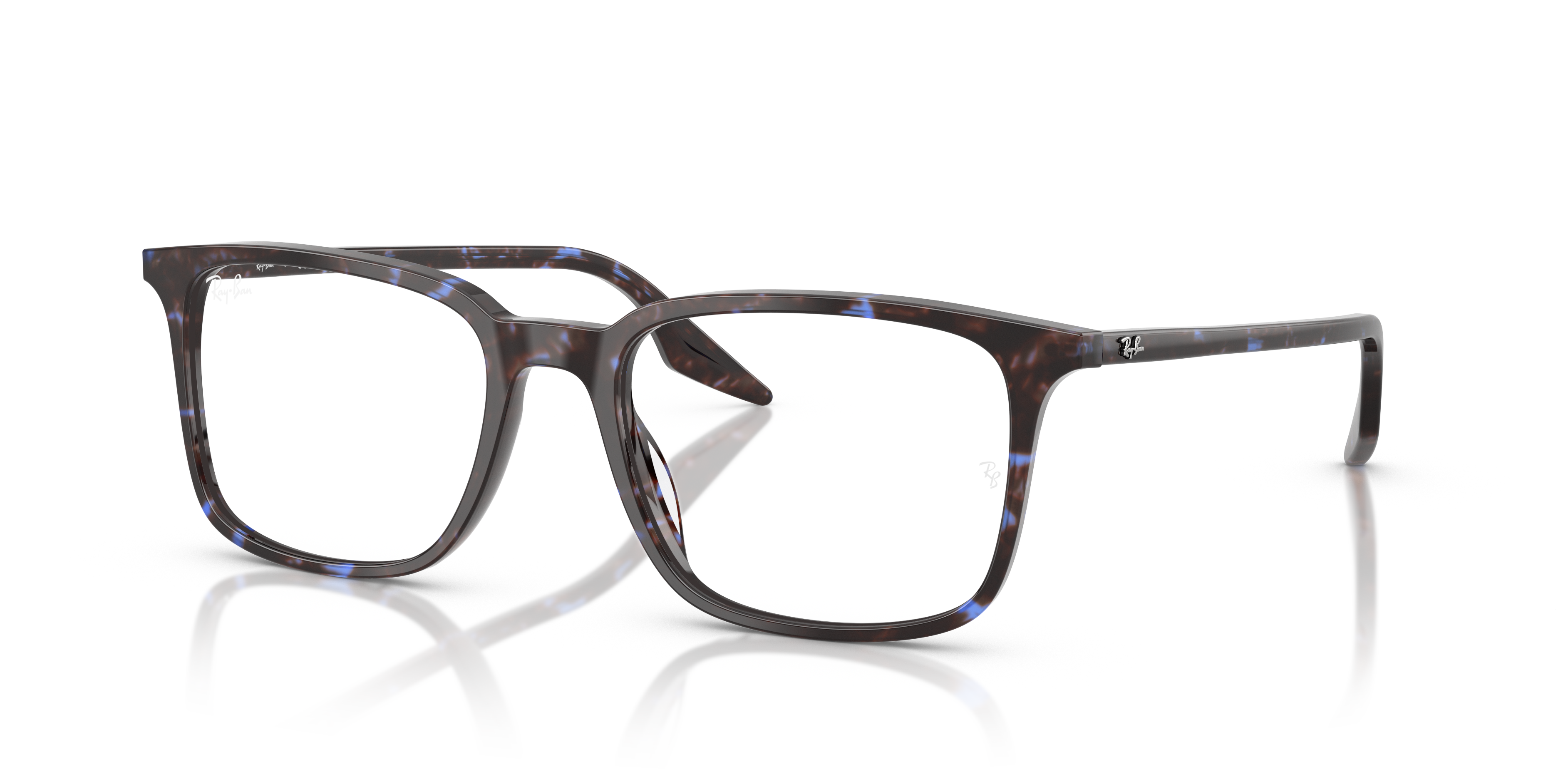 RB5421 OPTICS Polished Havana Blue Turtle Frame Clear Lenses 55-19