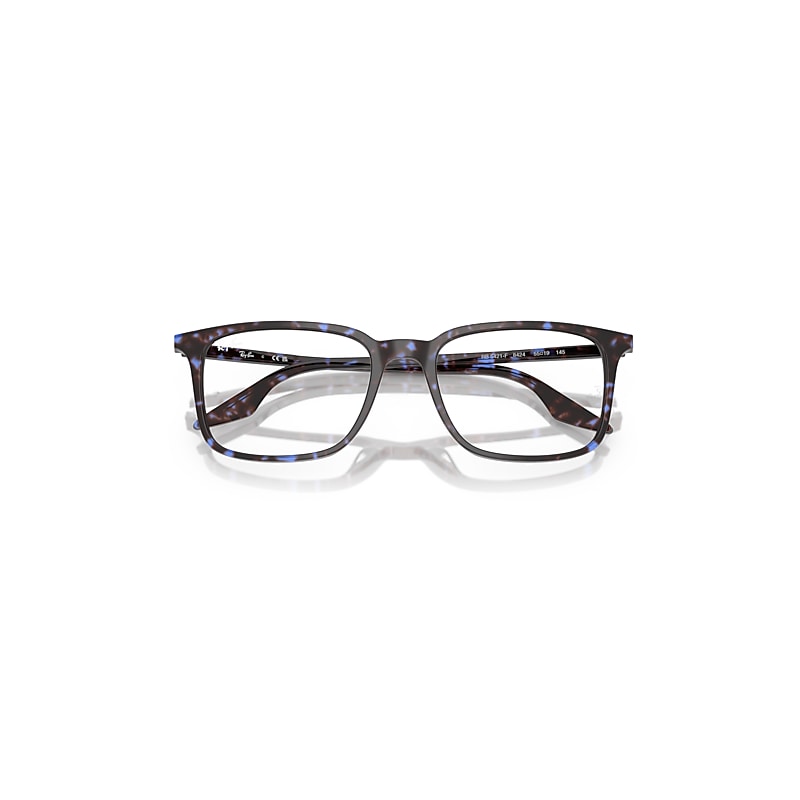 Ray Ban Rb5421 Optics Eyeglasses Havana Blue Turtle Frame Clear Lenses Polarized 55-19 In Havana Blue Turtle