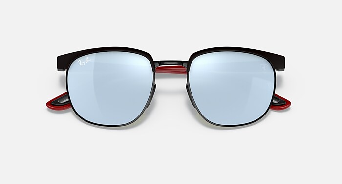 Ray-Ban Sunglasses Unisex Rb3698m Scuderia Ferrari Collection - Red Frame Silver Lenses 53-20