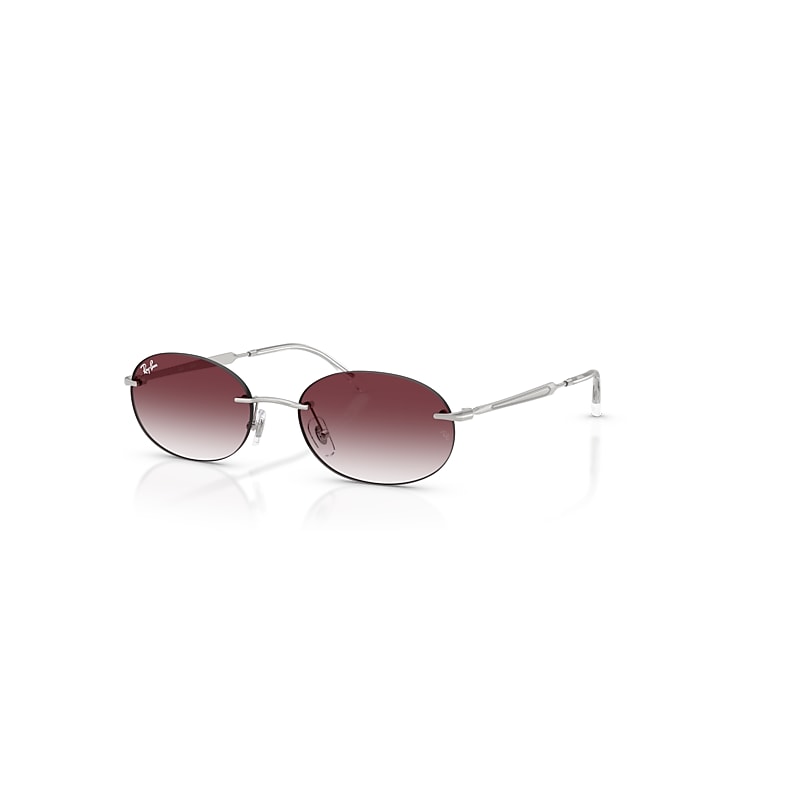 Ray-Ban Sunglasses Unisex Rb3767 - Silver Frame Violet Lenses 54-18