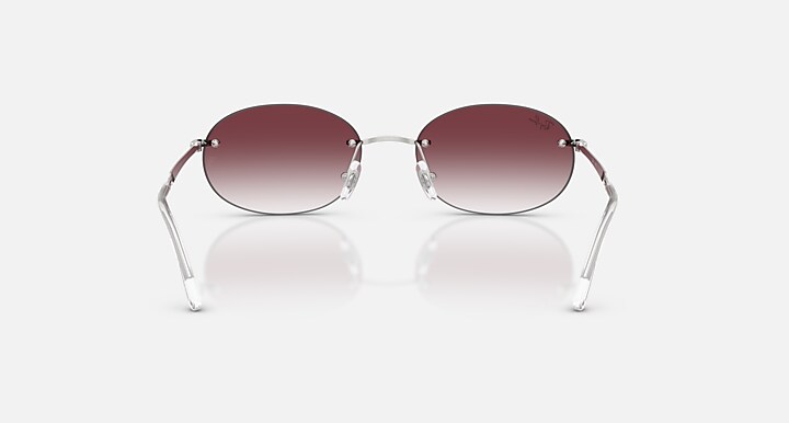 Ray-Ban Occhiali Da Sole Unisex Rb3767 - Montatura Argento Lente Viola 54-18