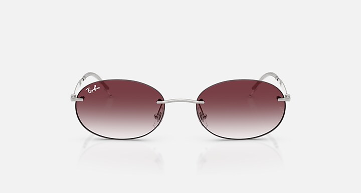 Ray-Ban Occhiali Da Sole Unisex Rb3767 - Montatura Argento Lente Viola 54-18