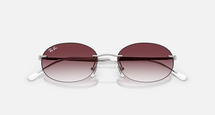 Ray-Ban Occhiali Da Sole Unisex Rb3767 - Montatura Argento Lente Viola 54-18