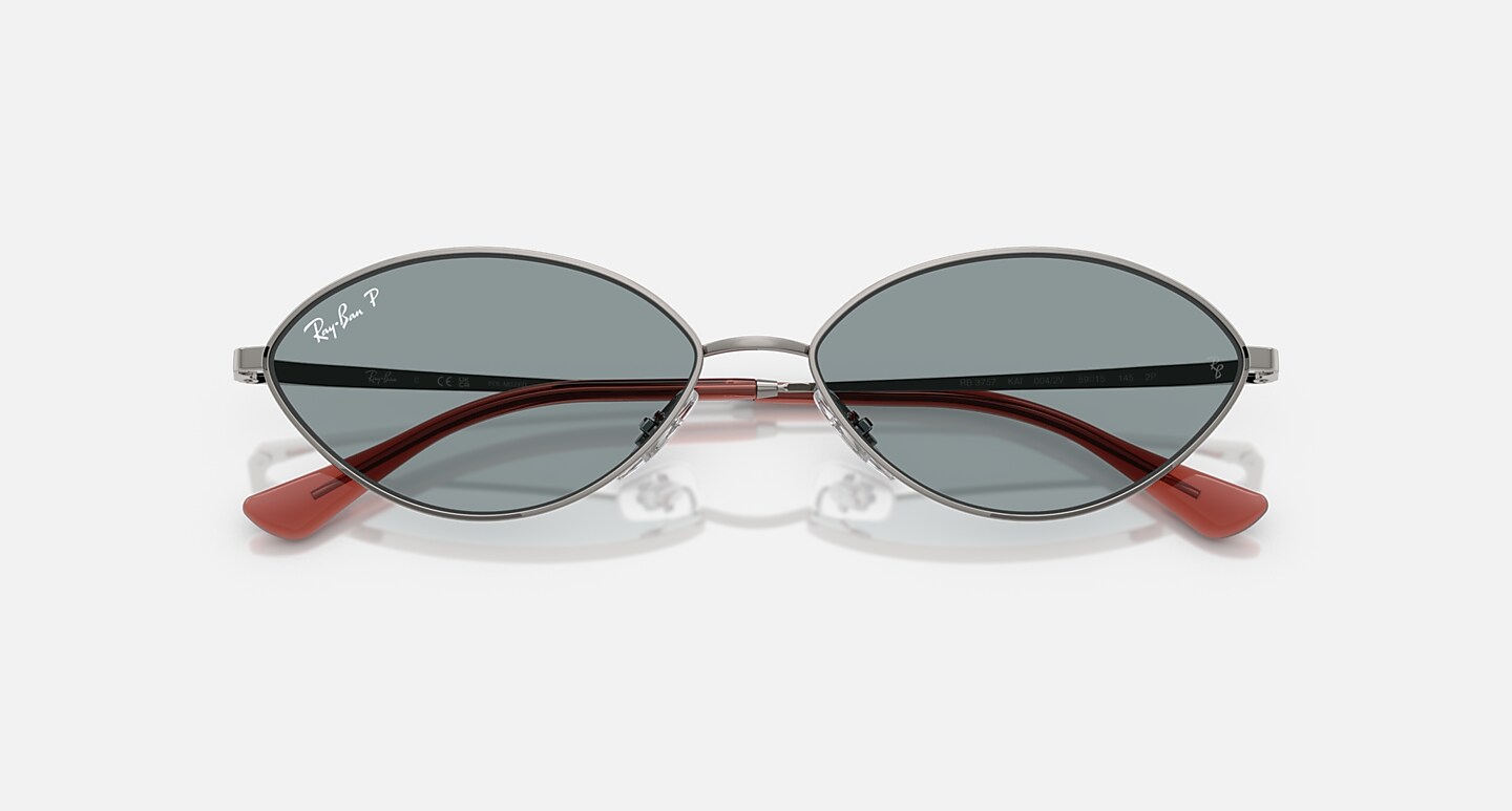 Ray-Ban Sunglasses Unisex Kai Bio-based - Gunmetal Frame Blue Lenses 59-15 Polarized