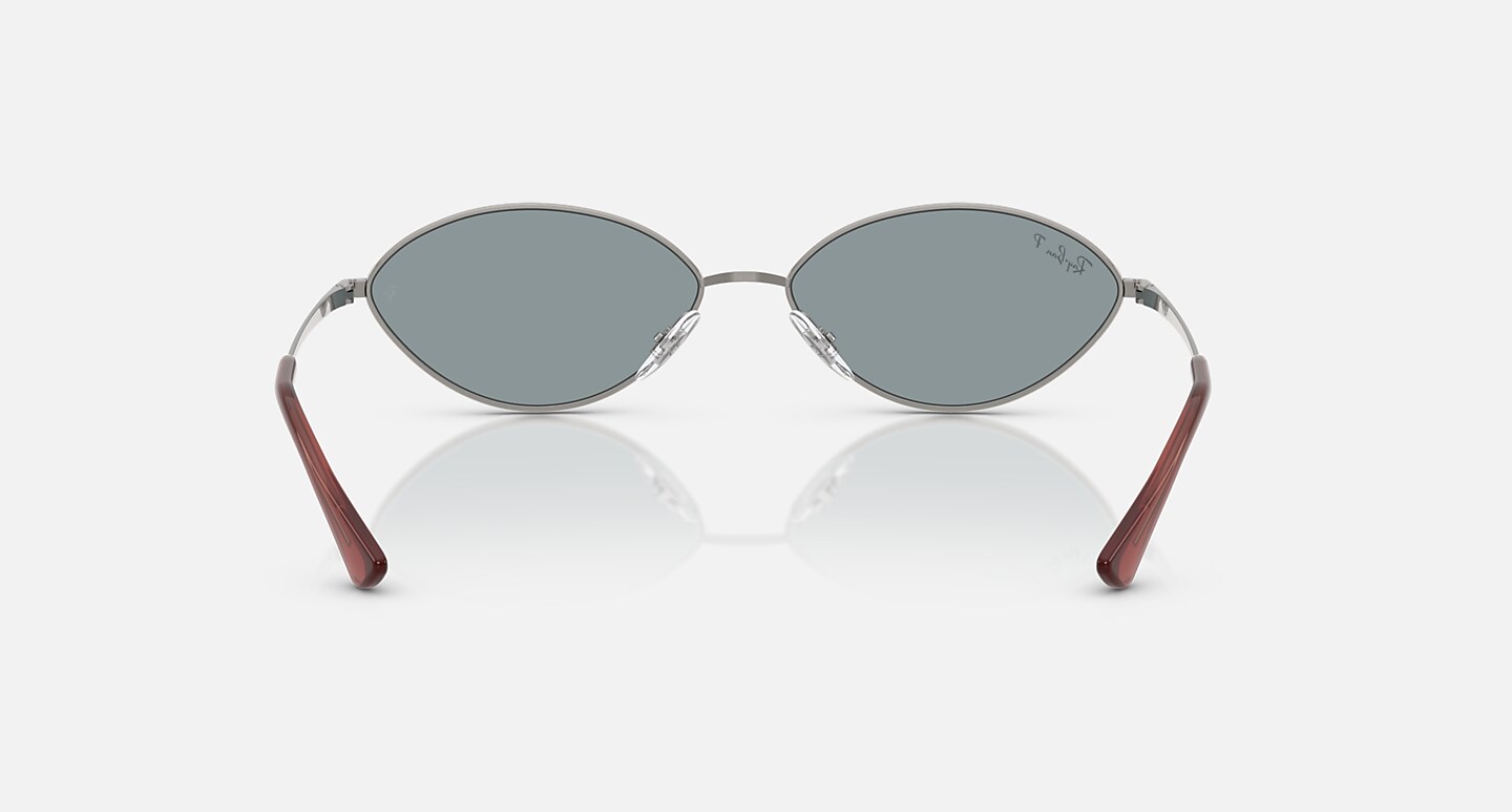 Ray-Ban Sunglasses Unisex Kai Bio-based - Gunmetal Frame Blue Lenses 59-15 Polarized