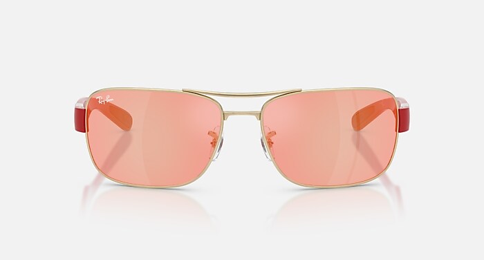 Ray-Ban Sunglasses Unisex Rb3763m Scuderia Ferrari Collection - Matte Black Frame Blue Lenses 64-17