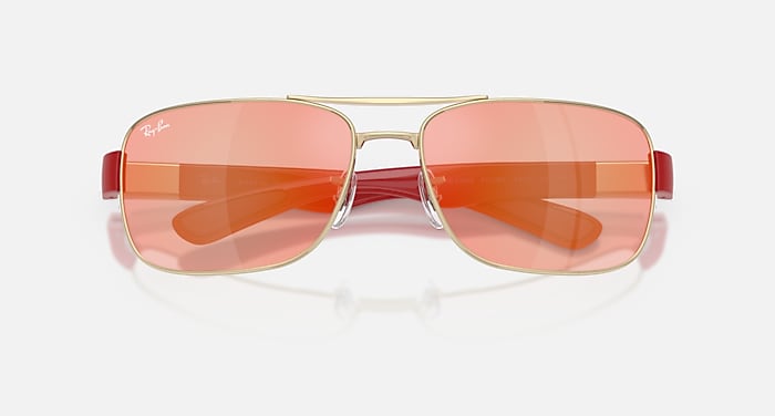 Ray-Ban Sunglasses Unisex Rb3763m Scuderia Ferrari Collection - Matte Black Frame Blue Lenses 64-17