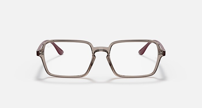Ray-Ban Eyeglasses Unisex Rb7198 Optics Prescription - Bordeaux Frame Clear Lenses 53-17
