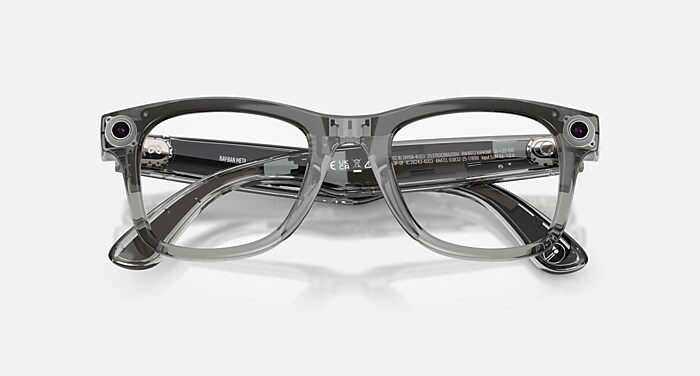 レイバン メタ サングラス クリアレンズ Ray-Ban  GEN2 RAY-BAN META WAYFARER - GEN 2 Sunglasses in Transparent Grey and
