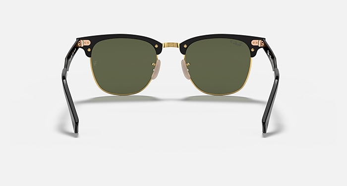 Ray-Ban Sunglasses Unisex Clubmaster Aluminum - Blue Frame Grey Lenses 51-21