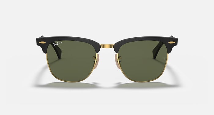 Ray-Ban Sunglasses Unisex Clubmaster Aluminum - Blue Frame Grey Lenses 51-21